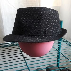 Black Pinstripe Fedora